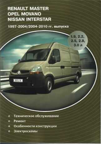 Renault master / opel movano / nissan interstar с 1998 г (+ обновление 2003 г.). руководство по ремонту и эксплуатации