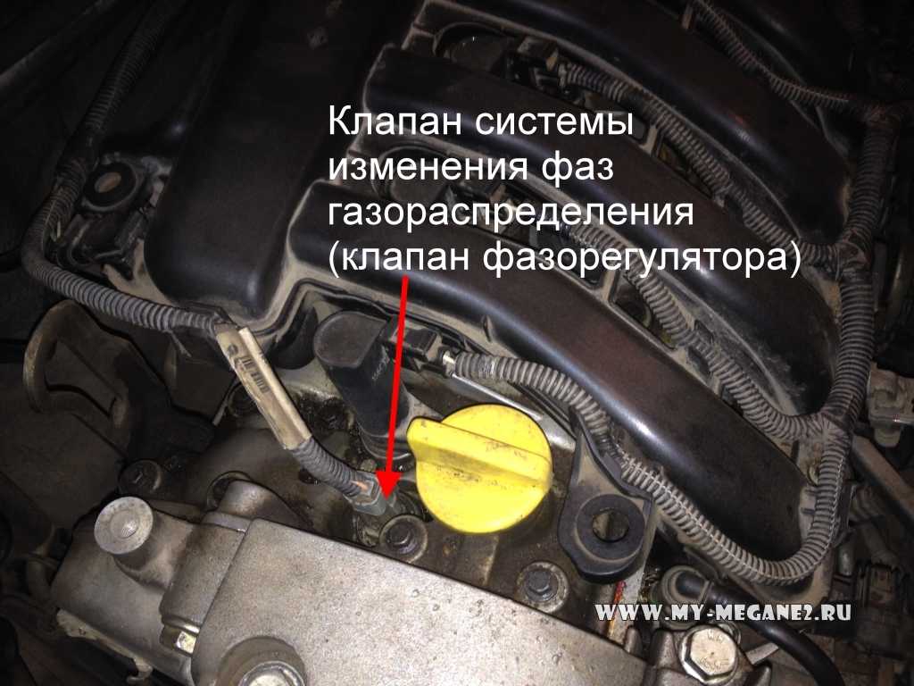 Проверка и чистка клапана фазорегулятора рено меган 2  my-megane2.ru