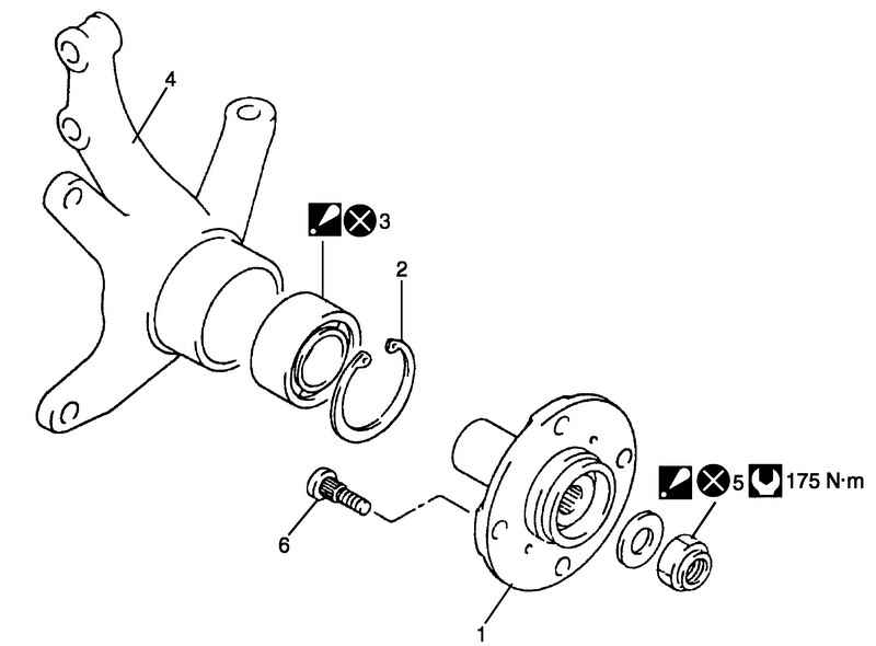 Снятие и установка сборки переднего поворотного кулака renault - megane