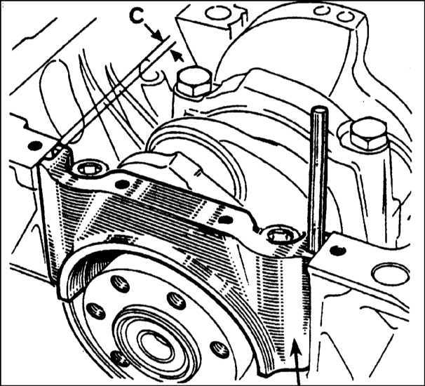 Проверка рабочего зазора коренных подшипников и установка коленвала | ремонт двигателя | руководство renault