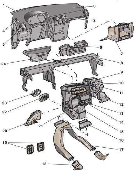 Снятие и установка компонентов отопителя (все модели кроме scenic) renault - megane