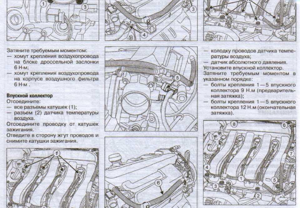 Снятие ресивера впускного коллектора на рено меган 2  my-megane2.ru