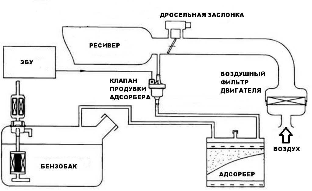 Адсорбер (evap), клапан адсорбера, замена клапана и ремонт